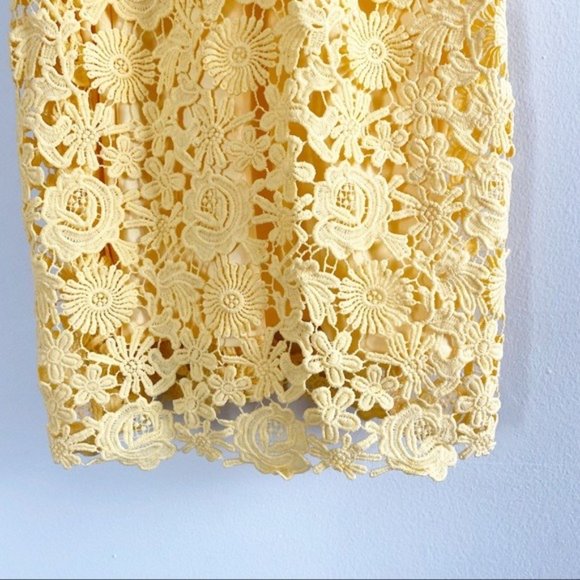 Lulu’s Love Poem Yellow Lace Embroidered Mini Dress Size Medium - Picture 5 of 8